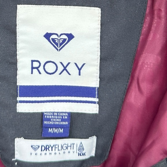 Roxy Black and Gray Floral Ski Jacket - Picture 9 of 11